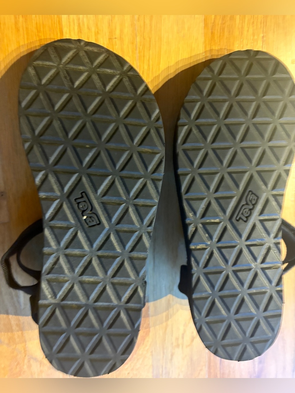 Black Teva Original Universal Women’s Sandals Sz 6 - Picture 3 of 4